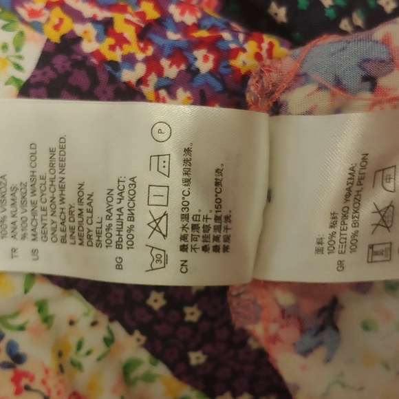 Multicolor floral patchwork maxi dress, size 4, H&M - Picture 7 of 7